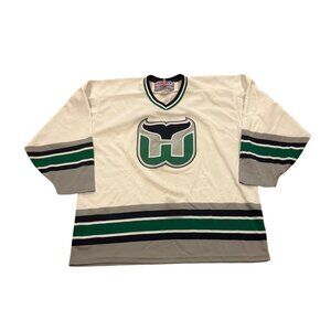 Vintage 90s CCM Maska Hartford Whalers NHL Hockey Jersey White Men's XL